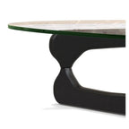 Artistic Curved Black Base Coffee Table