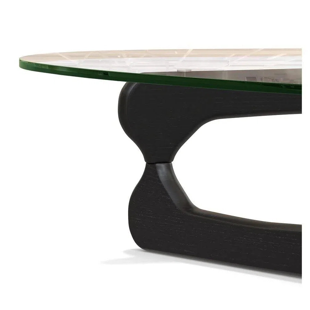 Artistic Curved Black Base Coffee Table