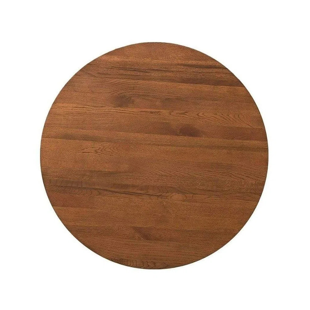 Coffee Table With Wood Grain Black Metal Base