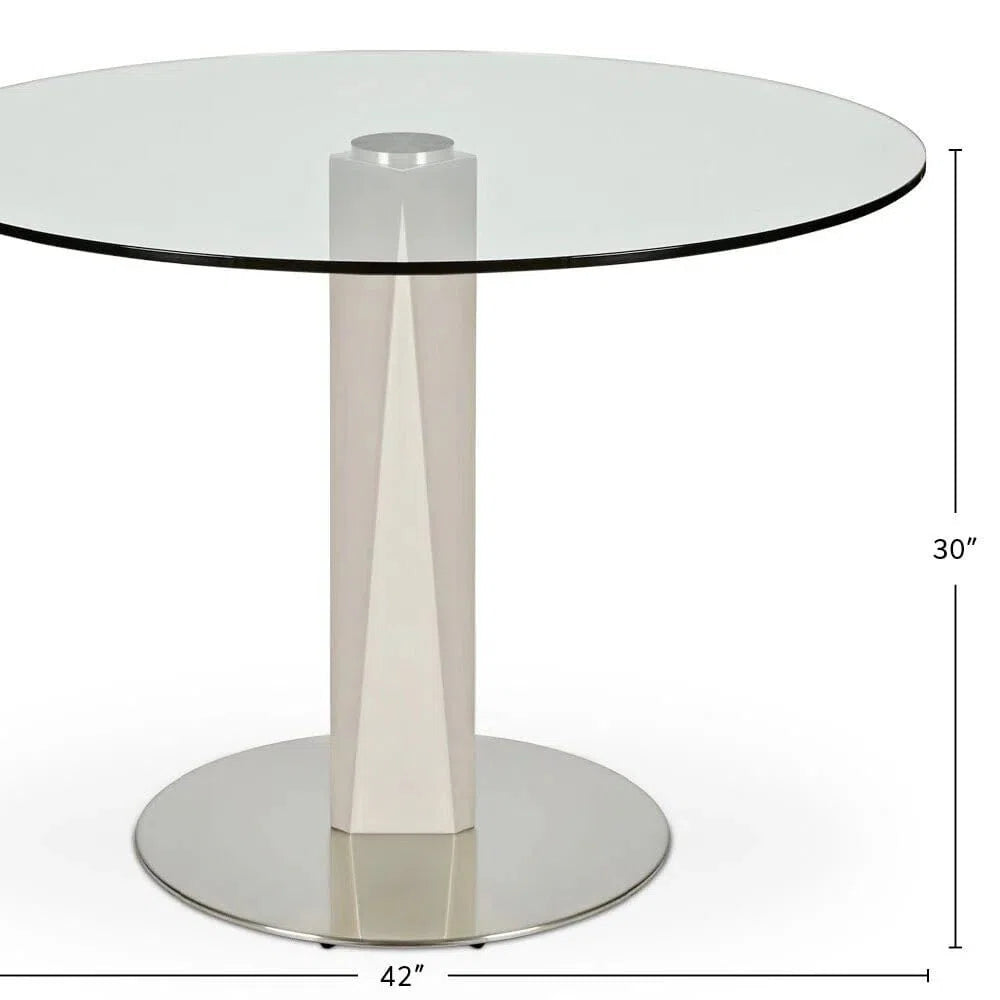 Glass Round Dining Table