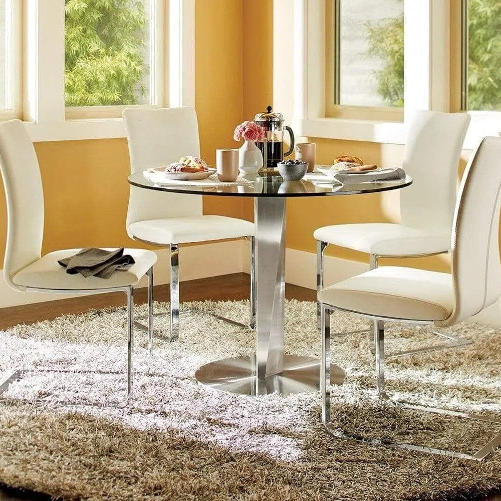 Glass Round Dining Table