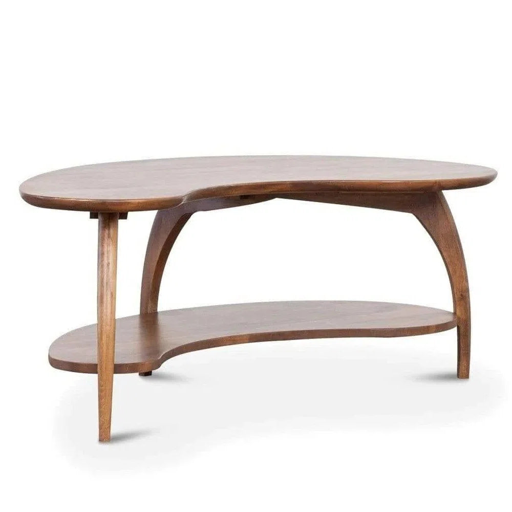Oval Coffee Table With Shelves