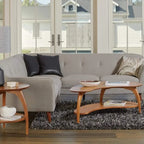 Oval Coffee Table With Shelves