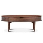 Relaxed Feel Round Coffee Table With Drawers