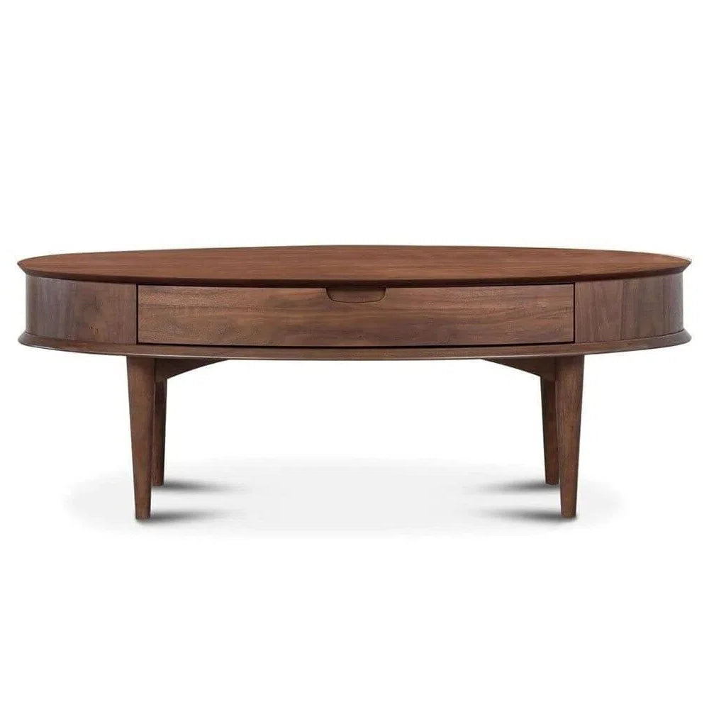 Relaxed Feel Round Coffee Table With Drawers