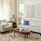 Relaxed Feel Round Coffee Table With Drawers