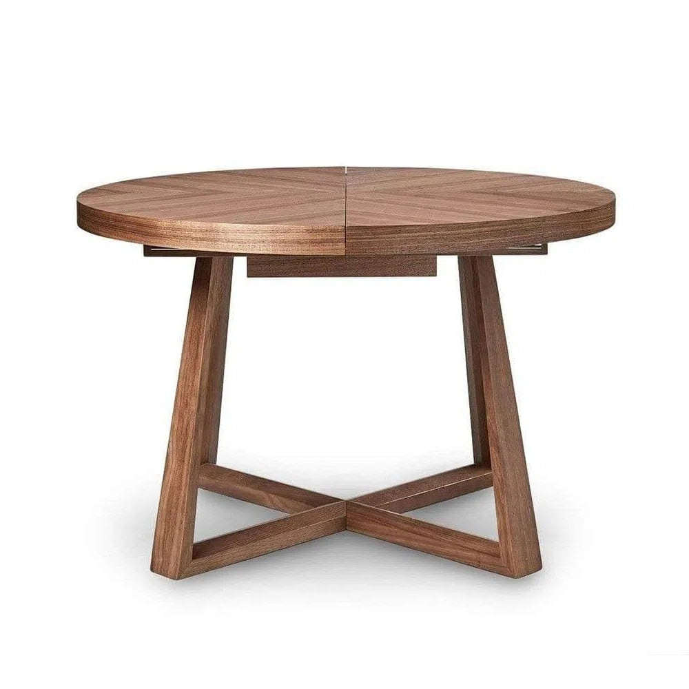 Simple Round Extendable Dining Table